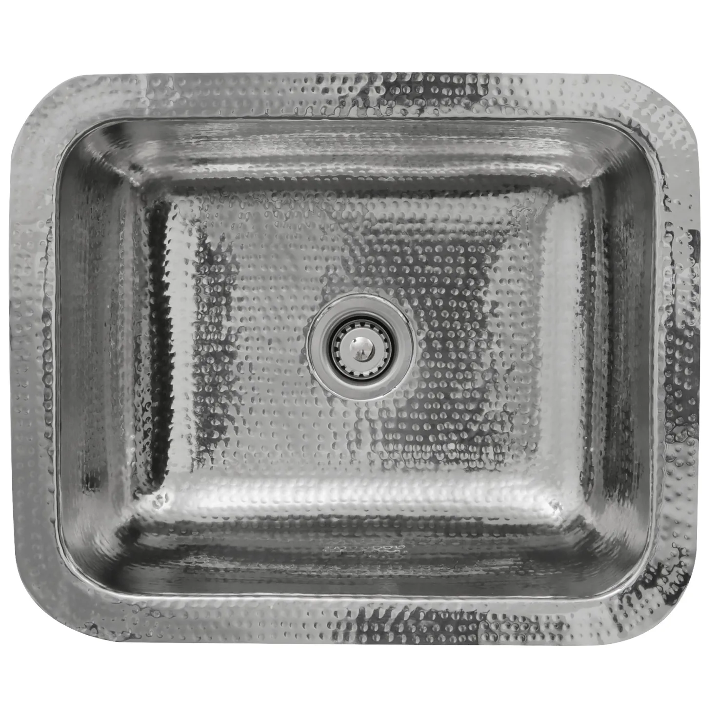 Nantucket Sinks RES - 17.5" Hammered Stainless Steel Rectangle Bar Sink