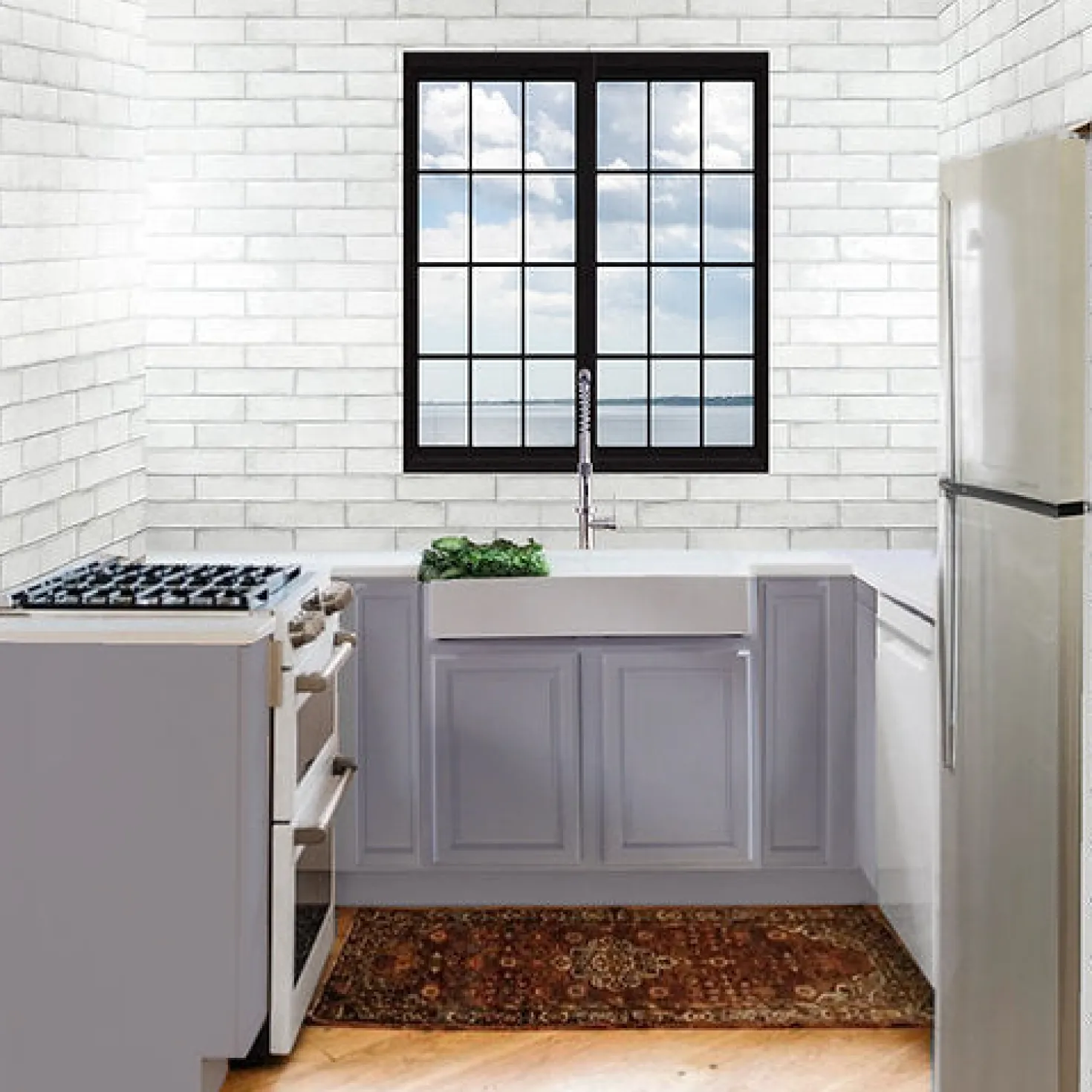 Nantucket Sinks RetroFit Glacier Stone Single Bowl Ezapron Kitchen Sink