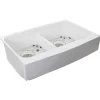 Nantucket Sinks RetroFit Glacier Stone Double Bowl Ezapron Kitchen Sink