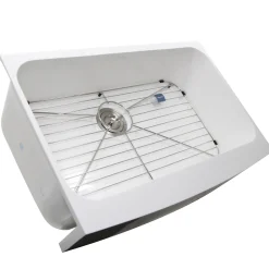 Nantucket Sinks RetroFit Glacier Stone Double Bowl Ezapron Kitchen Sink