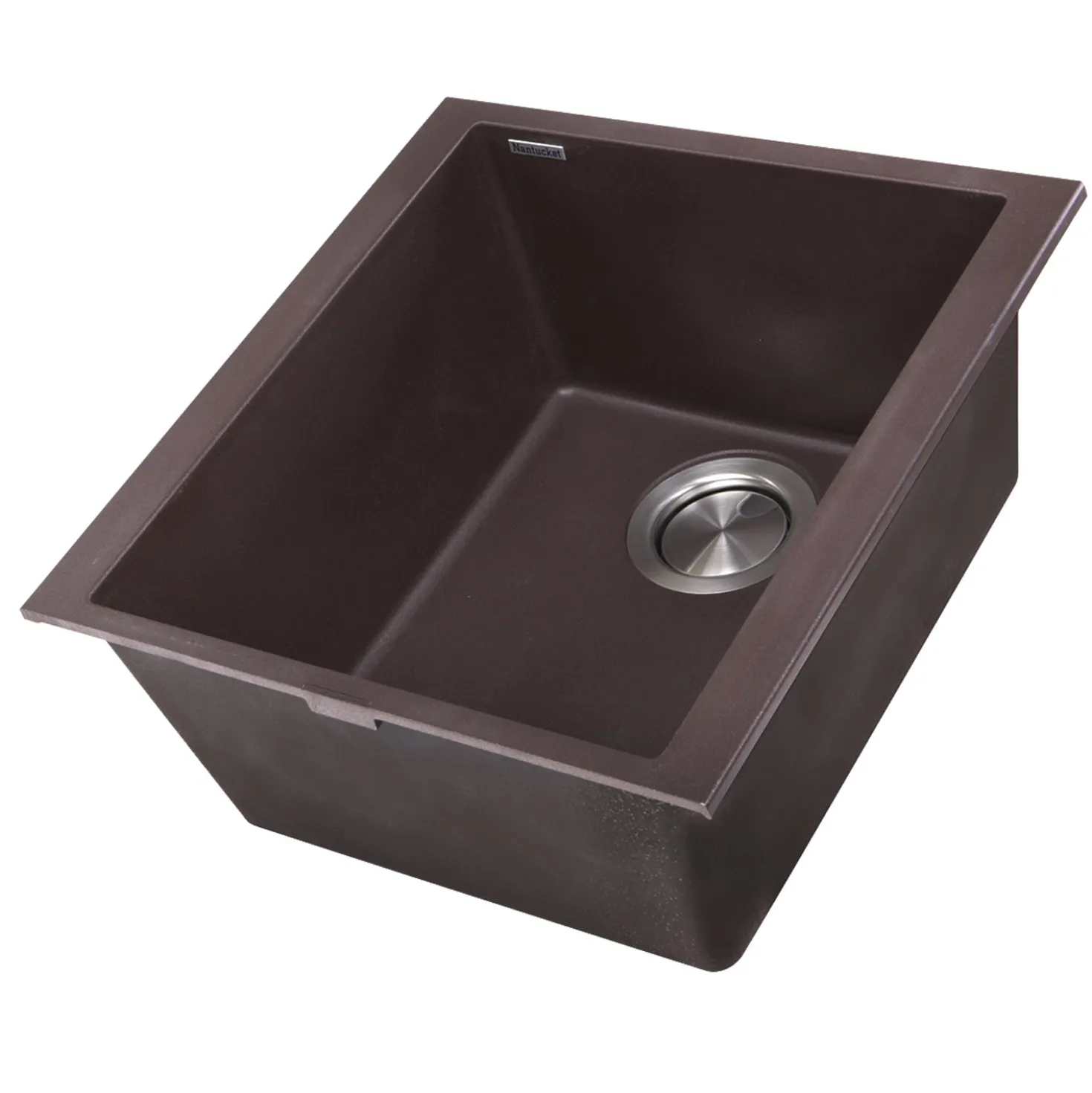 Nantucket Sinks 17" Single Bowl Undermount Granite Composite Bar-Prep Sink