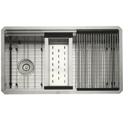 Nantucket Sinks 32" Small Radius Undermount Workstation Kitchen Sink