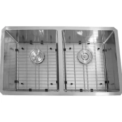 Nantucket Sinks Small Radius Undermount Double Bowl Stainless Sink