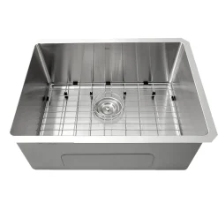 Nantucket Sinks Sr2318 - Pro Series Rectangle Single Bowl Undermount Small Radius Corners Stainless Steel Kitchen Sink