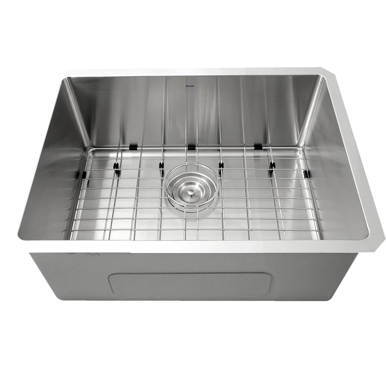 Nantucket Sinks Sr2318 - Pro Series Rectangle Single Bowl Undermount Small Radius Corners Stainless Steel Kitchen Sink