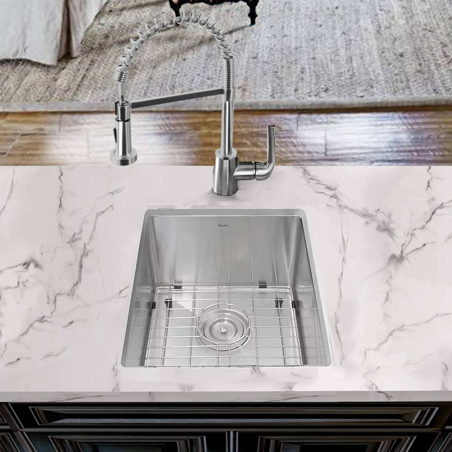 Nantucket Sinks SR1815 - 15" Pro Series Rectangle Undermount Small Radius Stainless Steel Bar/Prep Sink