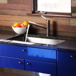 Nantucket Sinks SR3018 - Pro Series Rectangle Single Bowl Undermount Small Radius Corners Stainless Steel Kitchen Sink, 16 Gauge