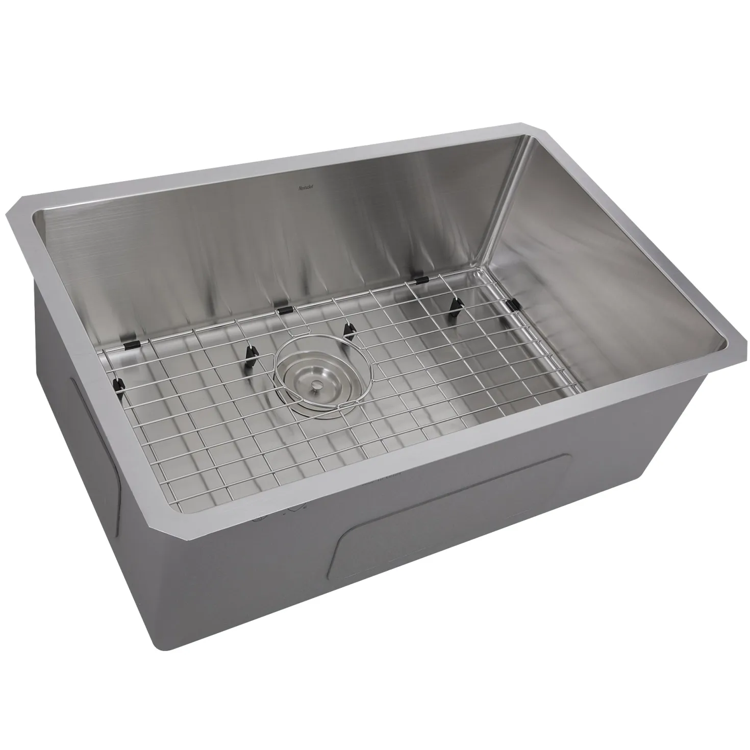 Nantucket Sinks SR3018 - Pro Series Rectangle Single Bowl Undermount Small Radius Corners Stainless Steel Kitchen Sink, 16 Gauge