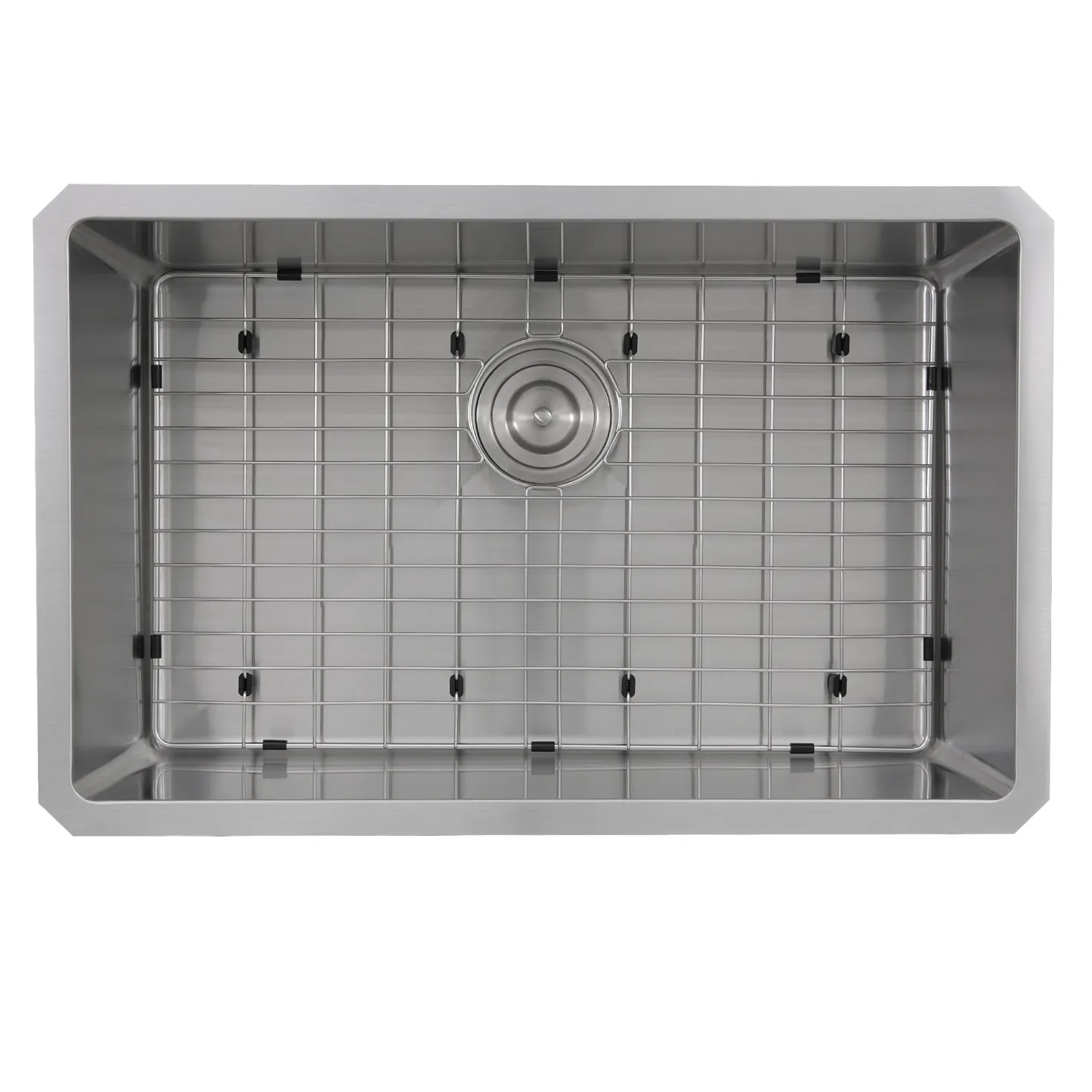 Nantucket Sinks SR3018 - Pro Series Rectangle Single Bowl Undermount Small Radius Corners Stainless Steel Kitchen Sink, 16 Gauge