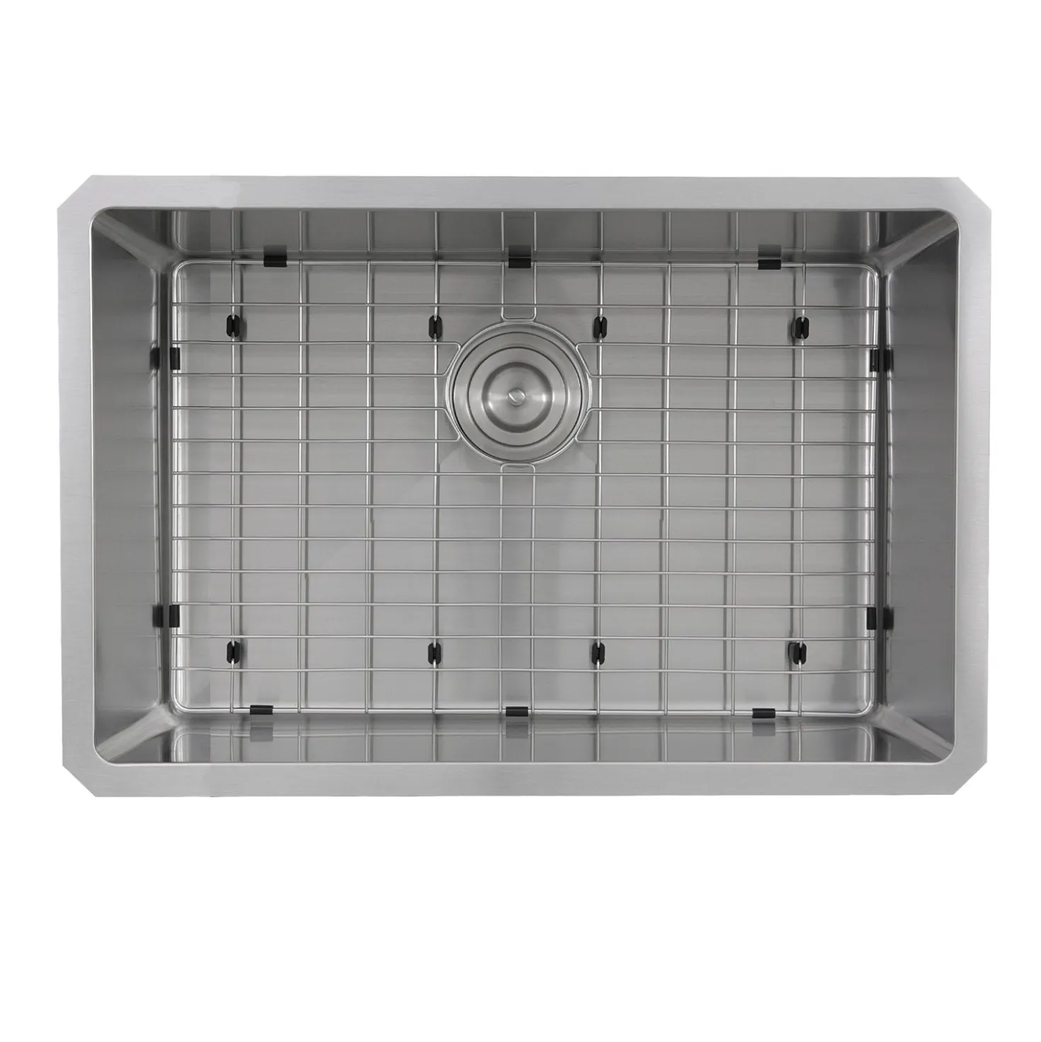 Nantucket Sinks Sr2818 - Pro Series Rectangle Single Bowl Undermount Small Radius Corners Stainless Steel Kitchen Sink, 16 Gauge