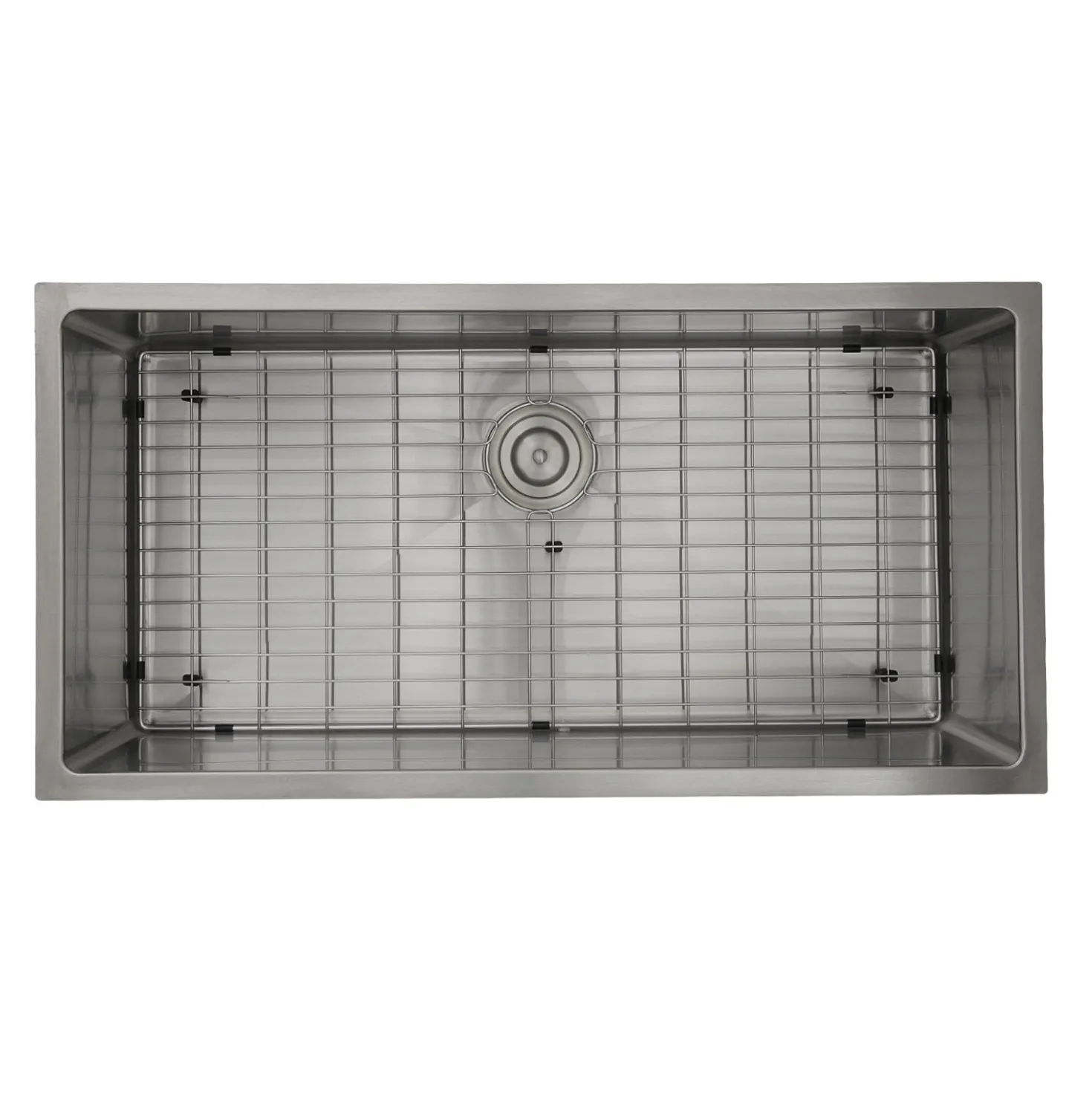 Nantucket Sinks SR3618-16 - 36" Pro Series Oversized Rectangle Single Bowl Undermount Small Radius Corners Stainless Steel Kitchen Sink.