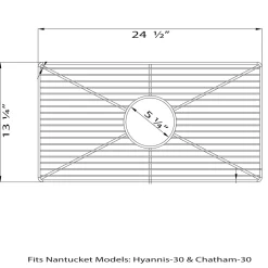 Nantucket Sinks Stainless Steel Bottom Grid BG-HC30