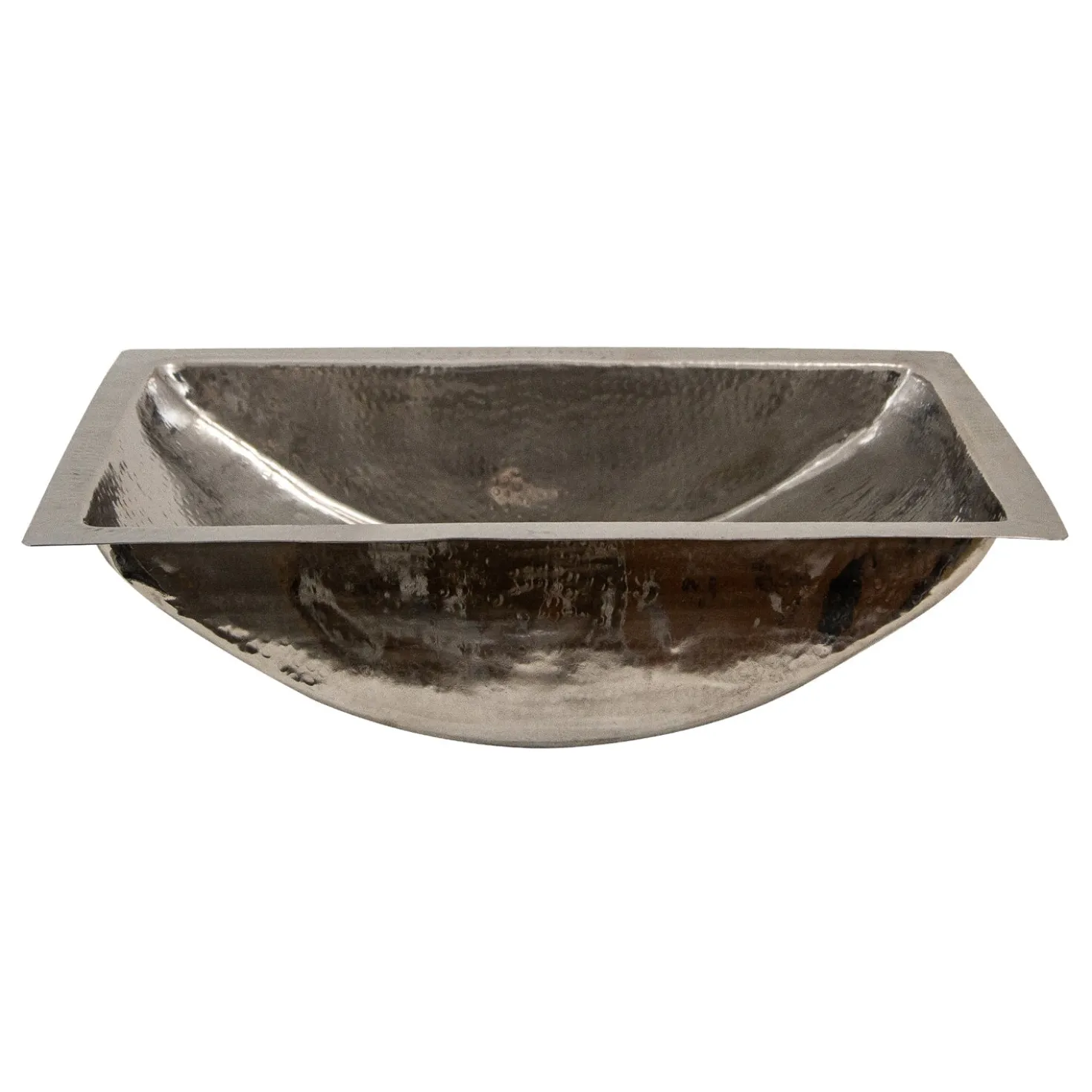 Nantucket Sinks TRS2416 - 23 3/4" Hand Hammered Stainless Steel Bathroom Sink