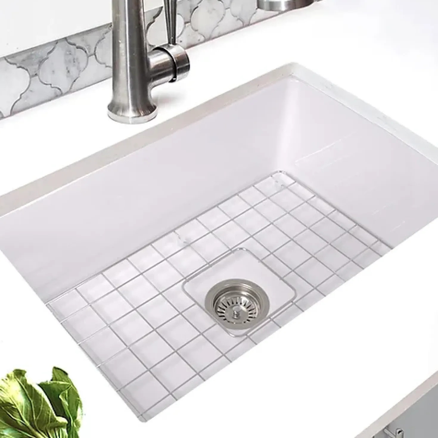 Nantucket Sinks 27" Undermount Fireclay Kitchen Sink Wellfleet-2719W