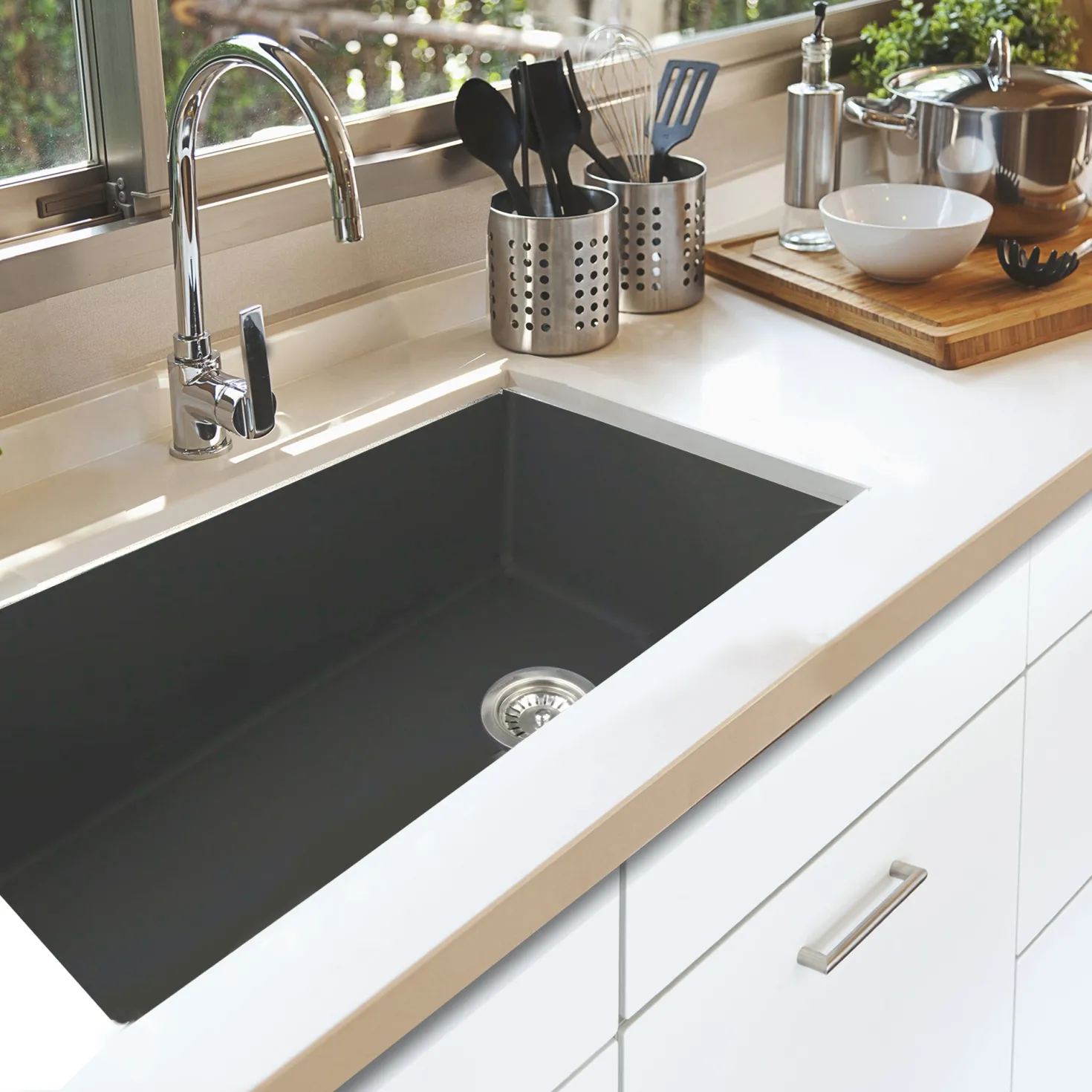 Nantucket Sinks 34" Undermount Fireclay Kitchen Sink