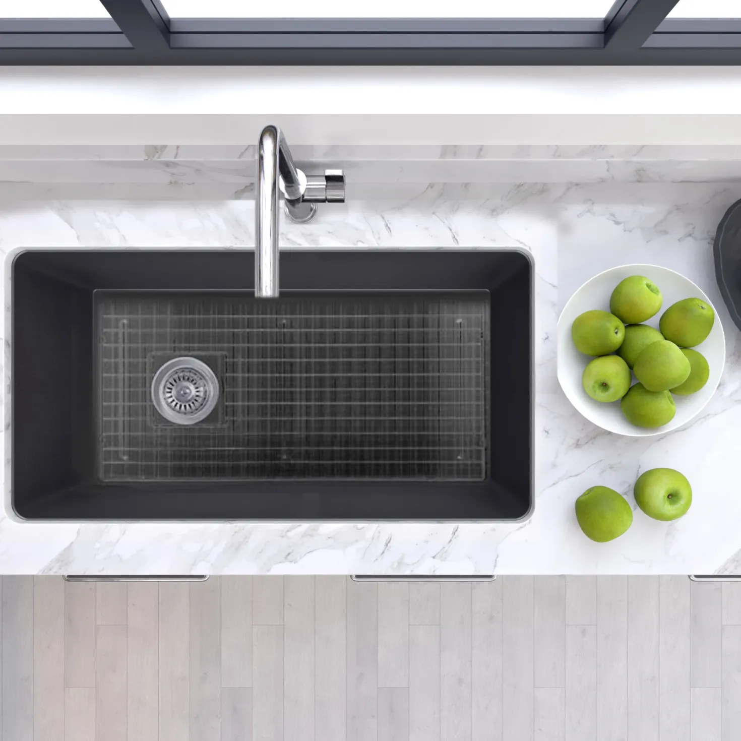 Nantucket Sinks 34" Undermount Fireclay Kitchen Sink