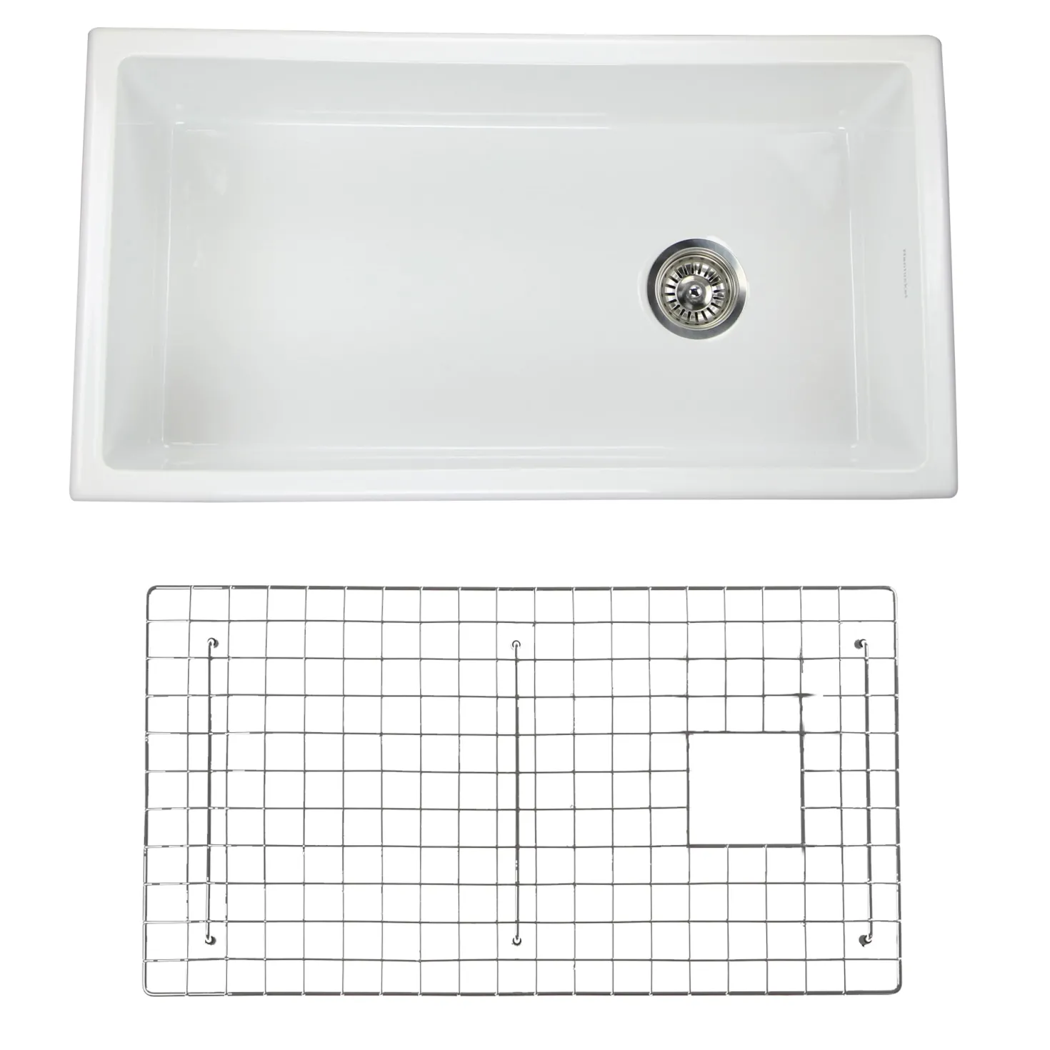 Nantucket Sinks 34" Undermount Fireclay Kitchen Sink