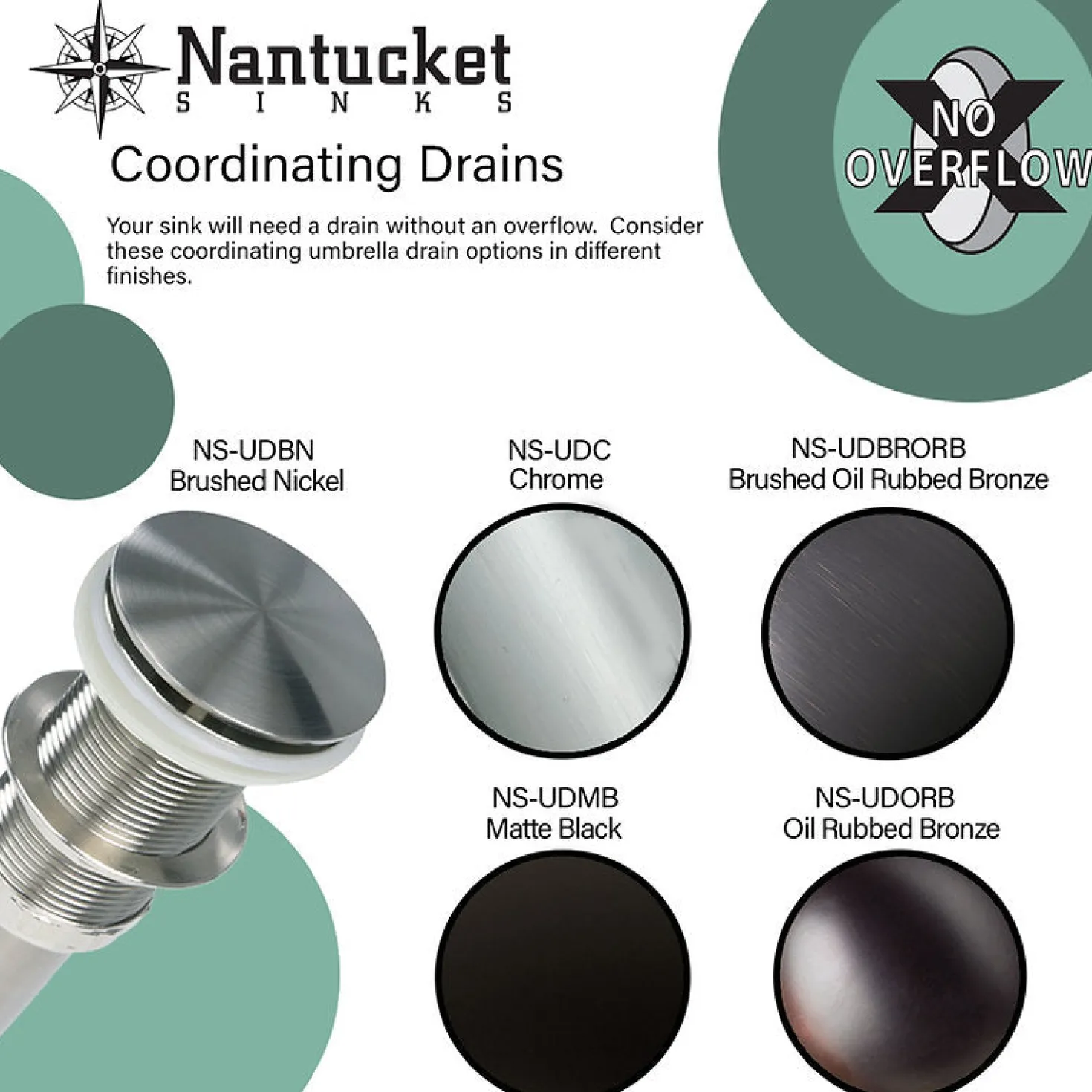 Nantucket Sinks 20" Wall Mount Sink Without Overflow