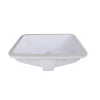 Nantucket Sinks 18 x 12 Glazed Bottom Undermount Rectangle Ceramic Sink in White