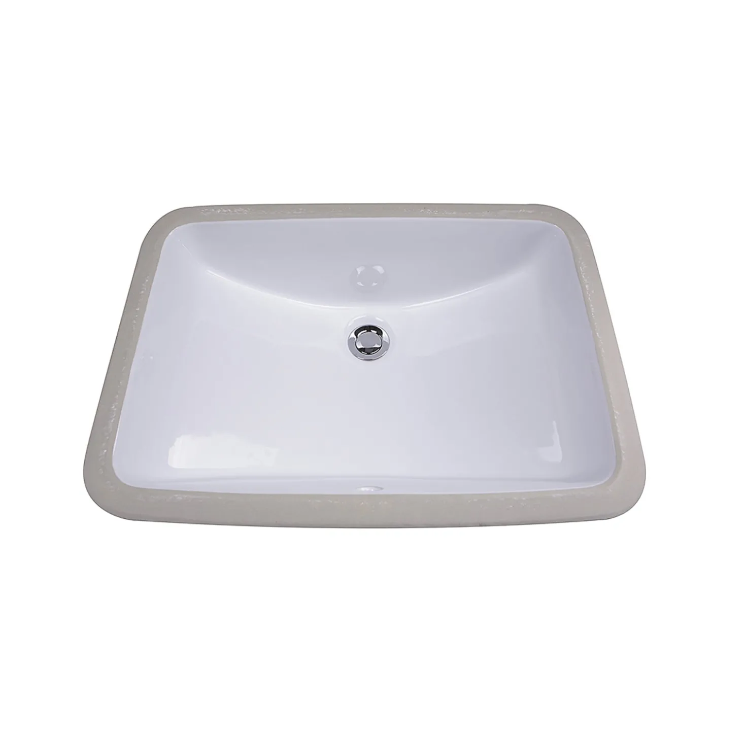 Nantucket Sinks 18 x 12 Glazed Bottom Undermount Rectangle Ceramic Sink in White