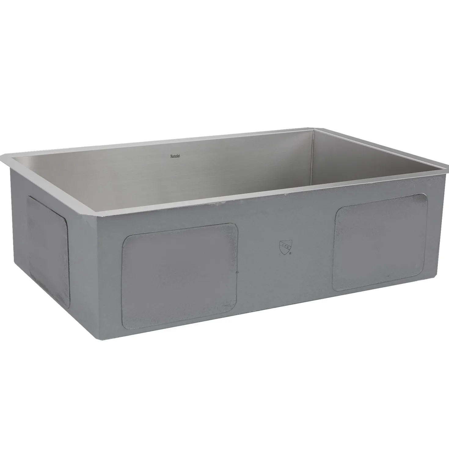 Nantucket Sinks ZR2818-8-16 - 28" Pro Series Rectangle Single Bowl Undermount Zero Radius Stainless Steel Kitchen Sink, 8" Deep