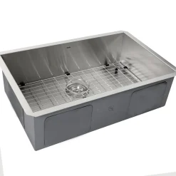 Nantucket Sinks ZR2818-16 - 28" Pro Series Large Rectangle Single Bowl Undermount Zero Radius Stainless Steel Kitchen Sink