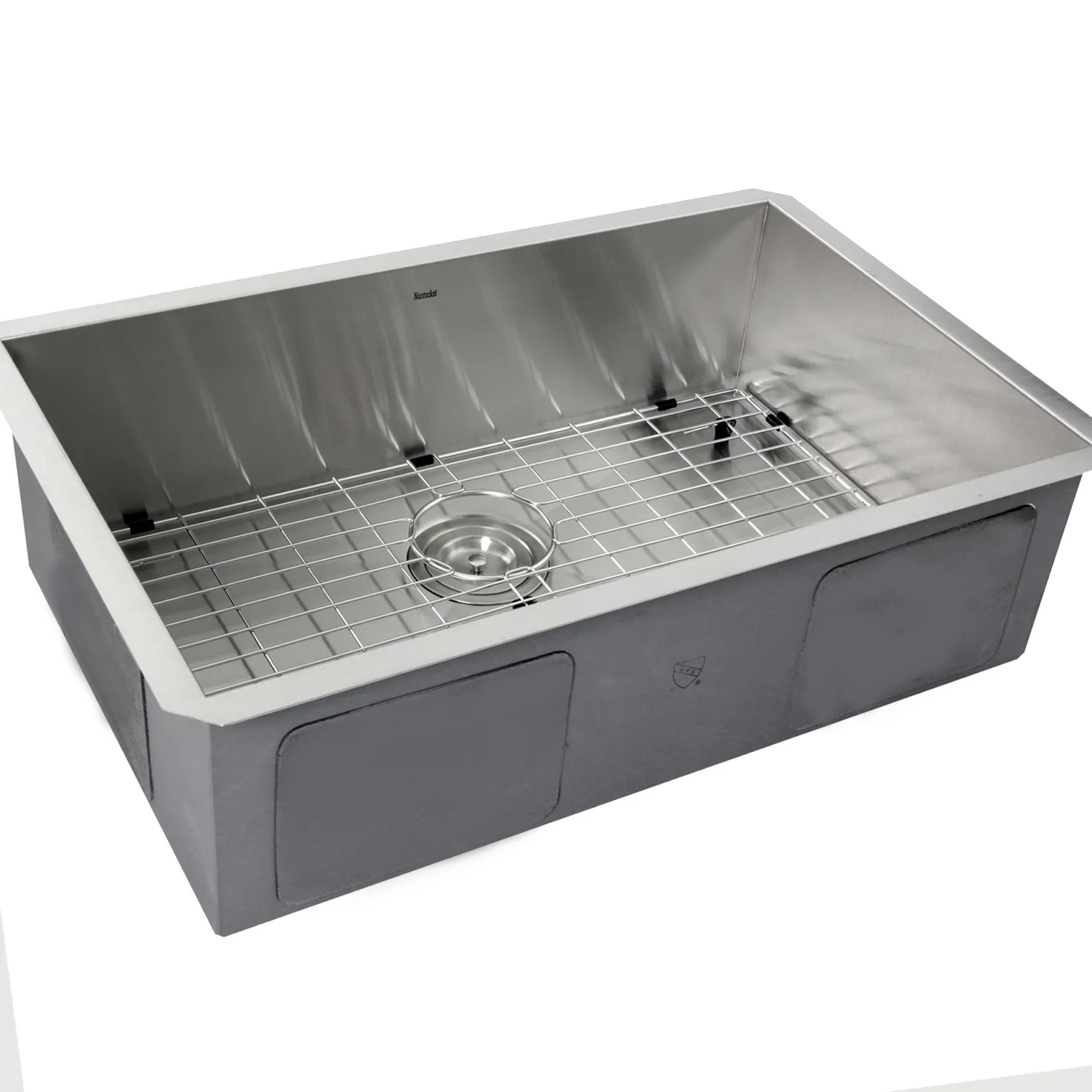 Nantucket Sinks ZR2818-16 - 28" Pro Series Large Rectangle Single Bowl Undermount Zero Radius Stainless Steel Kitchen Sink
