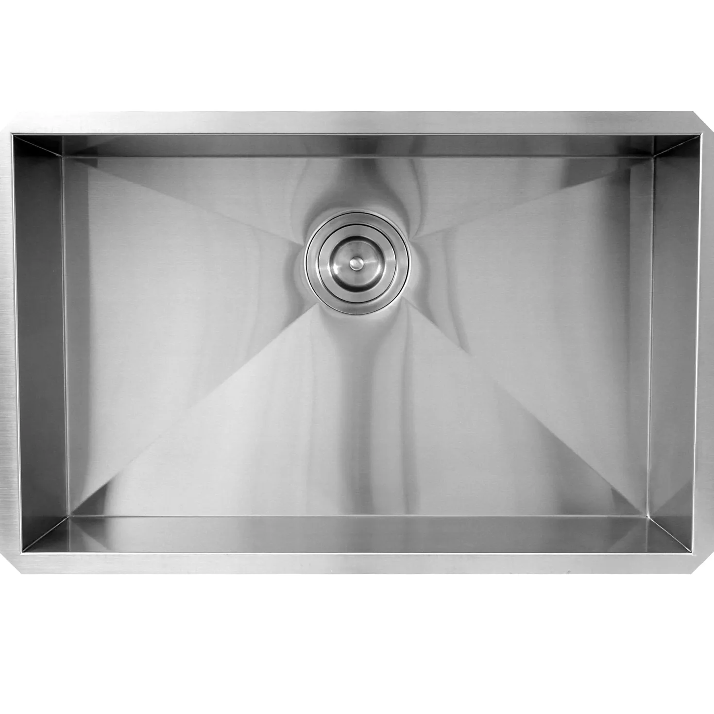 Nantucket Sinks ZR2818-16 - 28" Pro Series Large Rectangle Single Bowl Undermount Zero Radius Stainless Steel Kitchen Sink