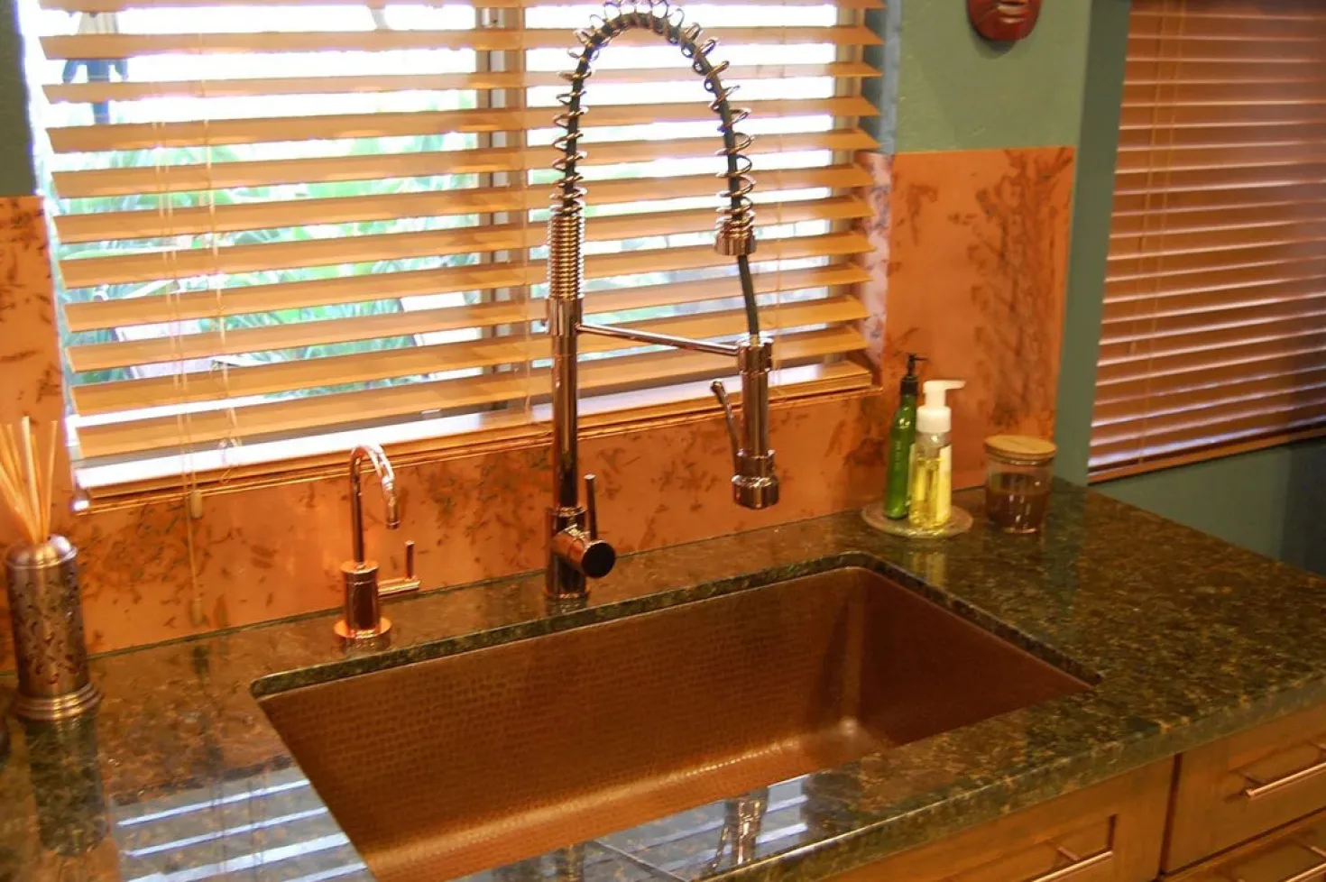 Premier Copper Products 33" Antique Hammered Copper Kitchen Single Basin Sink
