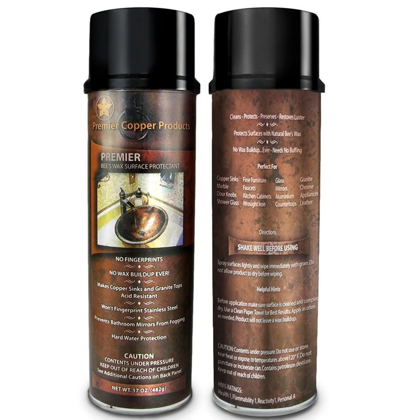 Premier Copper Products Copper Sink Wax Protectant
