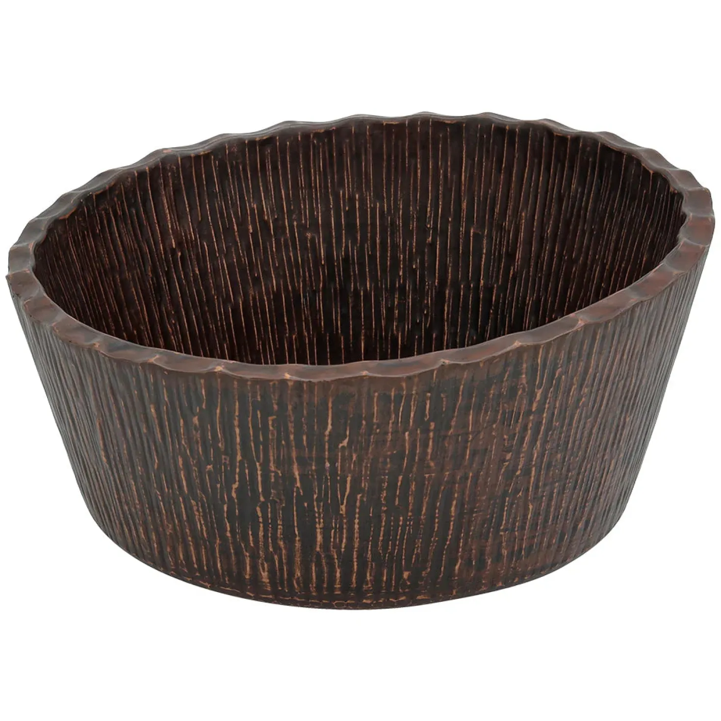 Premier Copper Products Forest Vessel Hammered Copper Sink