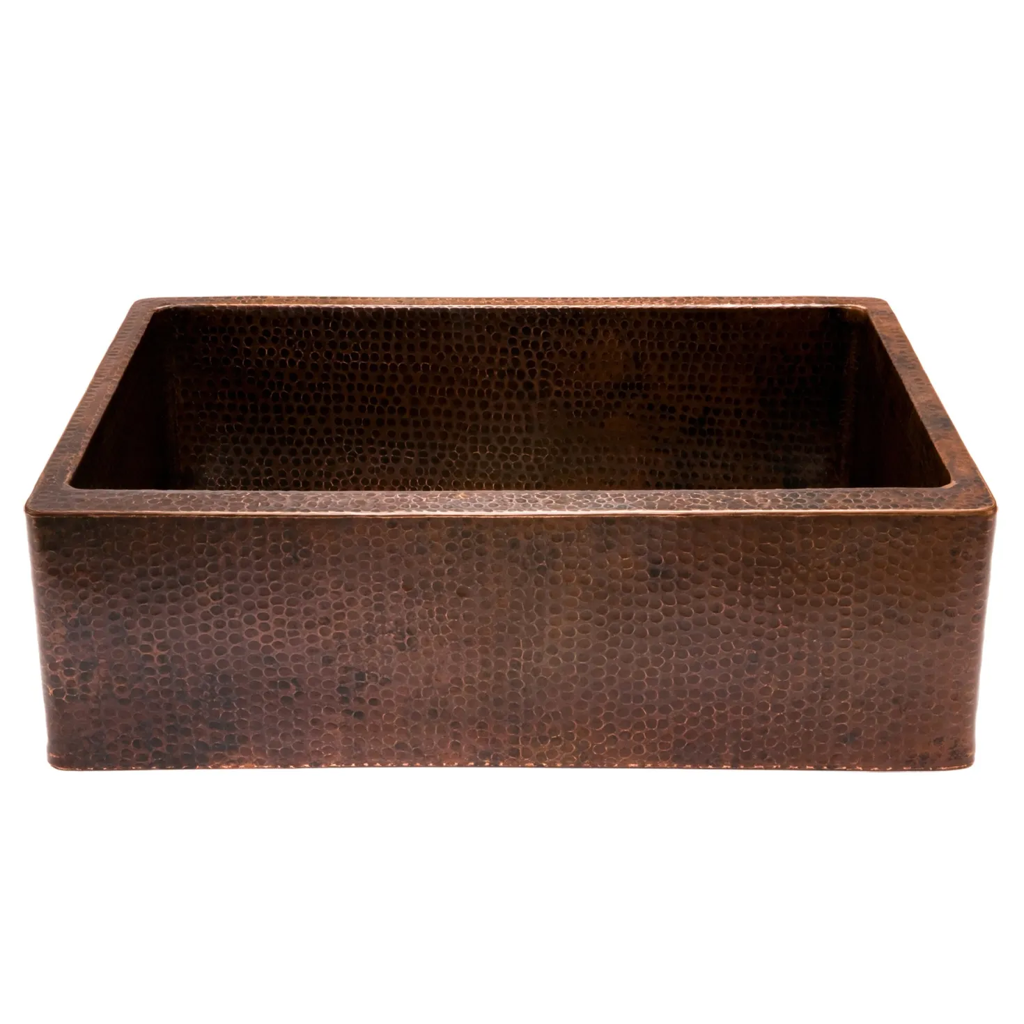 Premier Copper Products 30" Hammered Copper Kitchen Apron Single Basin Sink