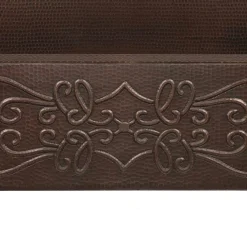 Premier Copper Products 30" Hammered Copper Kitchen Apron Single Basin Sink with Scroll Design