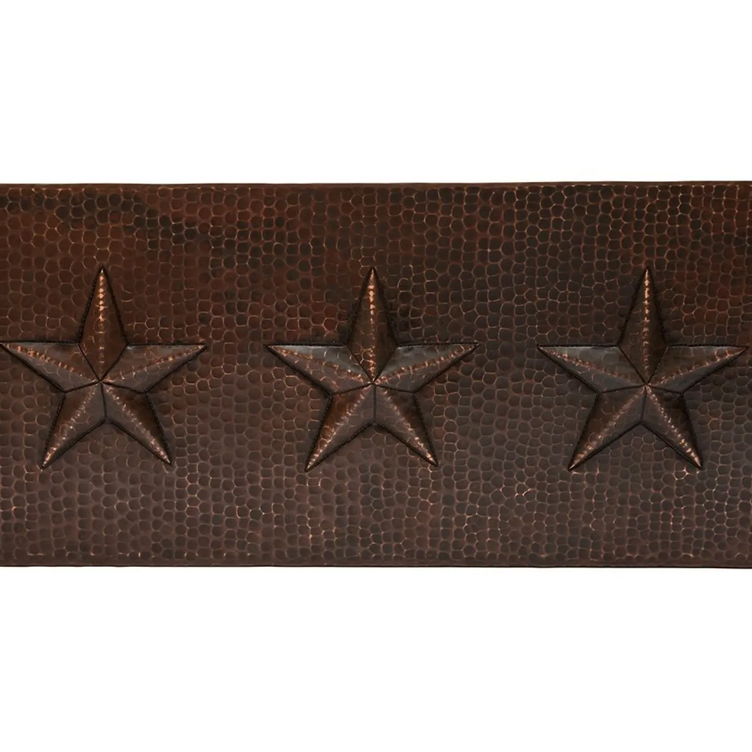 Premier Copper Products 33" Hammered Copper Kitchen Apron Single Basin Sink with Star Design