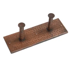 Premier Copper Products Hand Hammered Copper Double Robe/Towel Hook