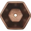 Premier Copper Products Hexagon Under Counter Hammered Copper Sink