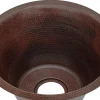 Premier Copper Products 17" Large Round Hammered Copper Bar/Prep Sink