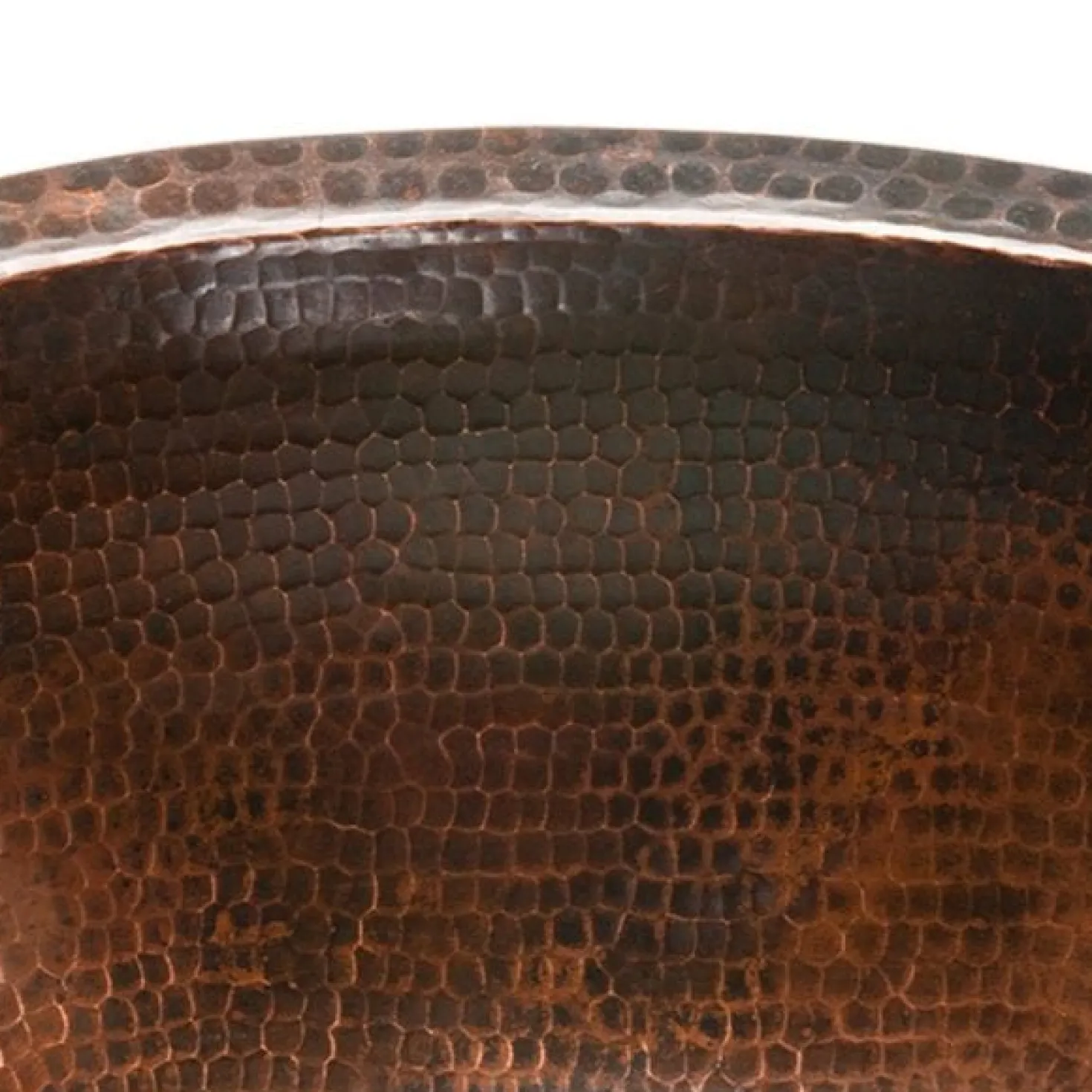 Premier Copper Products Oval Under Counter Hammered Copper Bathroom Sink