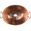 Premier Copper Products Oval Bucket Vessel Hammered Copper Sink with Handles