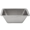 Premier Copper Products Rectangle Copper Prep Sink in Nickel with 3.5" Drain Size