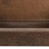 Premier Copper Products 17" Rectangle Skirted Vessel Hammered Copper Sink
