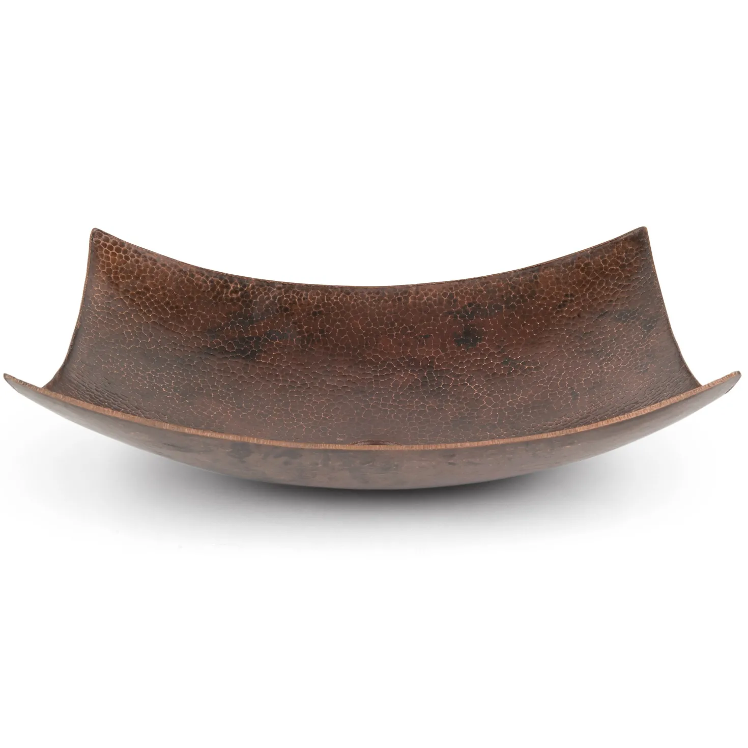 Premier Copper Products 18" Rectangle Modern Slope Hammered Copper Sink