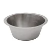 Premier Copper Products 16" Round Hammered Copper Prep Sink in Nickel with 3.5" Drain Size