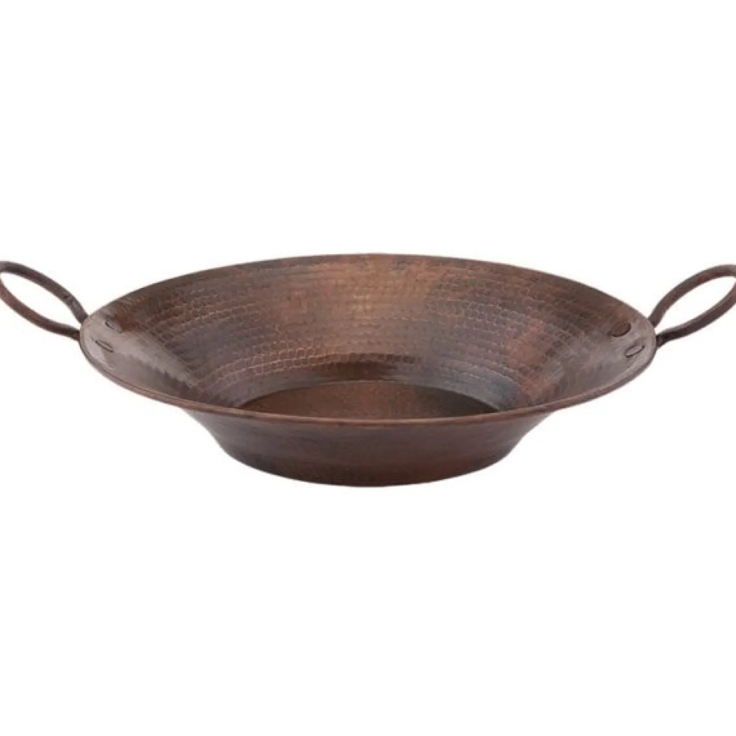 Premier Copper Products 16" Round Miners Pan Vessel Hammered Copper Sink