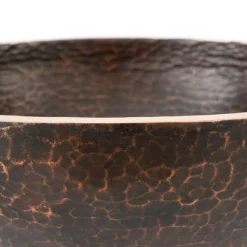 Premier Copper Products 13" Round Hand Forged Old World Copper Vessel Sink