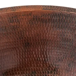Premier Copper Products Small Oval Under Counter Hammered Copper Sink