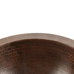 Premier Copper Products 12" Small Round Under Counter Hammered Copper Sink