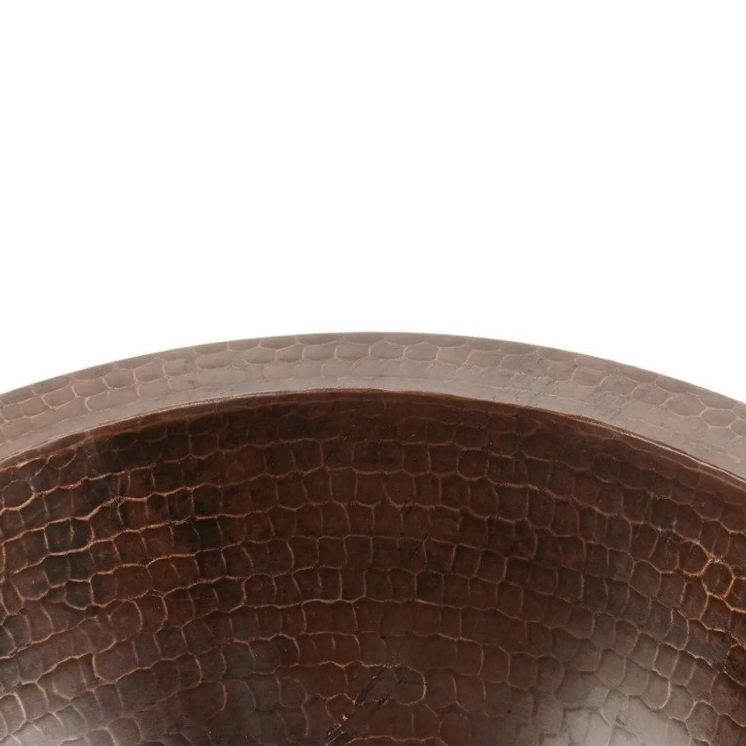Premier Copper Products 12" Small Round Under Counter Hammered Copper Sink