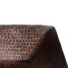 Premier Copper Products 14" Square Hand Forged Old World Copper Vessel Sink
