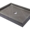 Rectangular Infinity Pool Sink in Honed Pietra Grey Marble